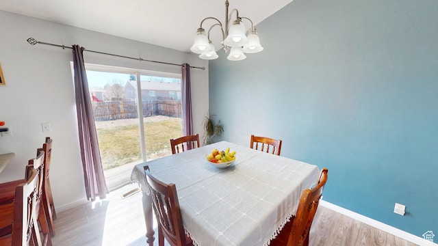 1451 W 925 S, Vernal, UT 84078 - dining room with a notable chandelier, baseboards, light wood finished floors, and visible vents