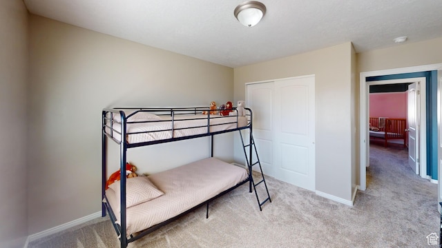 1451 W 925 S, Vernal, UT 84078 - bedroom with baseboards, carpet flooring, a textured ceiling, and a closet