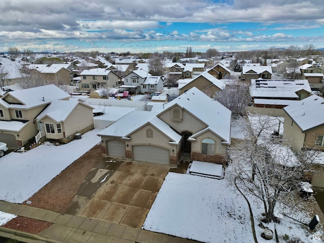 1519 N 2340 W, Clinton, UT 84015 - snowy aerial view featuring a residential view
