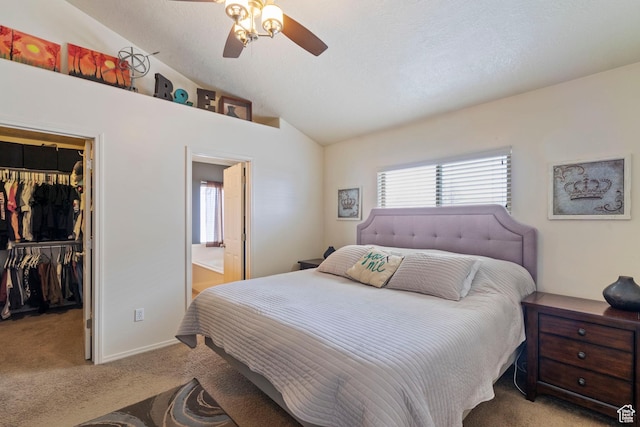 1519 N 2340 W, Clinton, UT 84015 - bedroom featuring a closet, vaulted ceiling, a walk in closet, and carpet