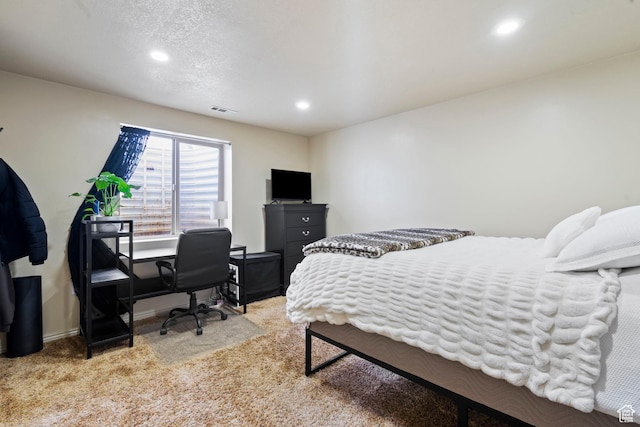 1519 N 2340 W, Clinton, UT 84015 - bedroom with baseboards, visible vents, recessed lighting, and light colored carpet