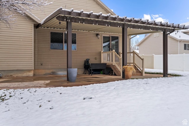 1519 N 2340 W, Clinton, UT 84015 - snow covered back of property featuring fence