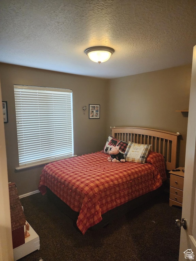 4263 W 11475 S, South Jordan, UT 84095 - bedroom with carpet flooring, baseboards, and a textured ceiling