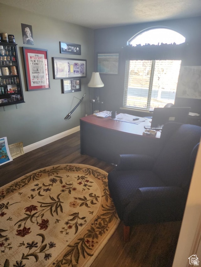 4263 W 11475 S, South Jordan, UT 84095 - office area with baseboards and wood finished floors