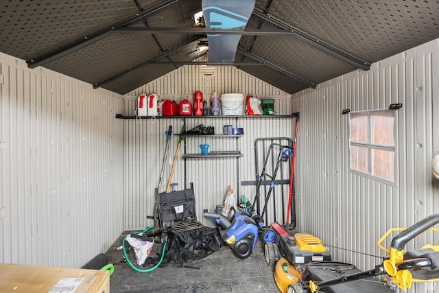storage area featuring a garage