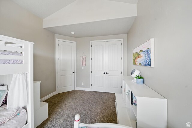1637 E 2400 N, Layton, UT 84040 - bedroom with carpet floors, baseboards, a closet, and lofted ceiling