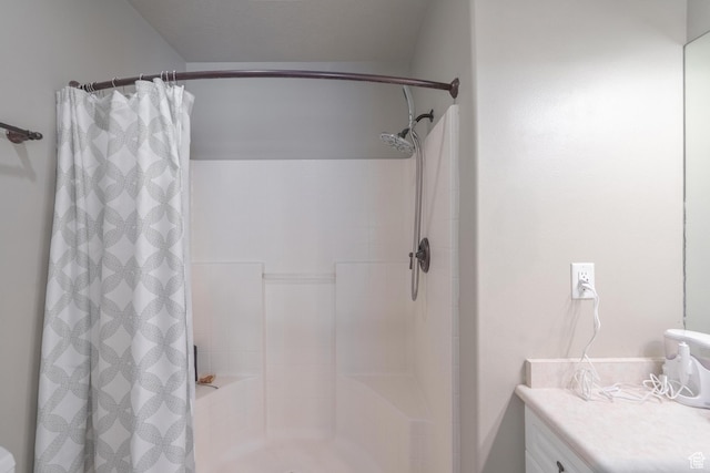 1301 W Indian Hills Dr Unit 59, St George, UT 84770 - full bathroom with vanity and a shower with shower curtain