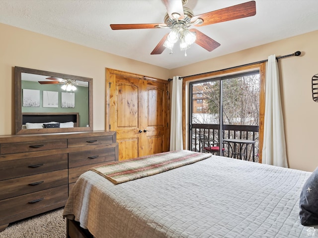 3615 N Wolf Lodge Dr E Unit 109, Eden, UT 84310 - bedroom featuring access to exterior and ceiling fan