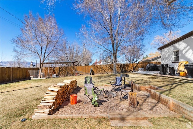 278 S 100 E, Manti, UT 84642 - view of yard with a fire pit and a fenced backyard