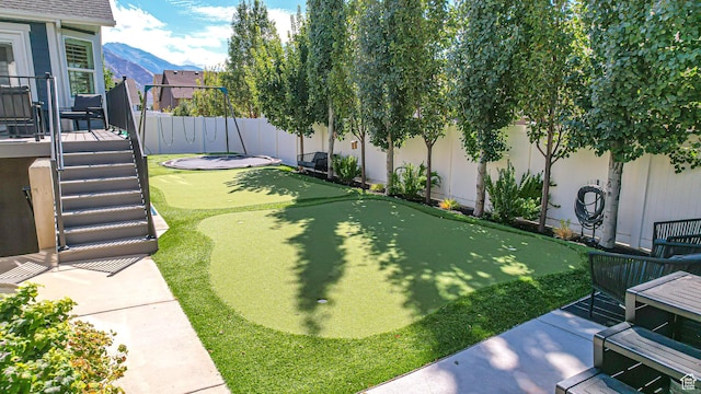 452 S 2500 E Unit 122, Spanish Fork, UT 84660 - view of yard featuring a fenced backyard and a mountain view