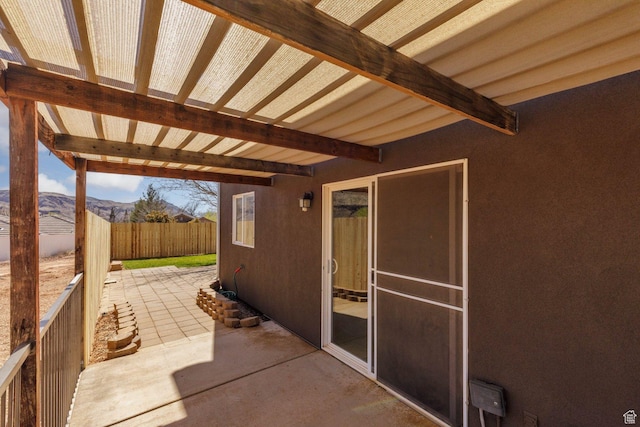 172 W 500 N, Hurricane, UT 84737 - view of patio / terrace featuring fence and a mountain view