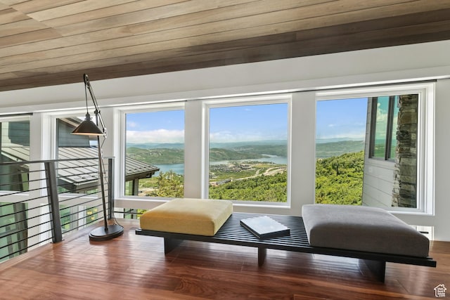 2908 W Deer Pointe Dr, Heber City, UT 84032 - sunroom featuring a water view