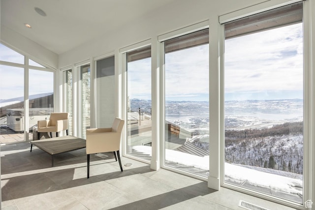 2908 W Deer Pointe Dr, Heber City, UT 84032 - sunroom with a mountain view