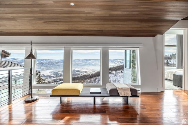 2908 W Deer Pointe Dr, Heber City, UT 84032 - unfurnished room featuring wooden ceiling, lofted ceiling, and wood finished floors