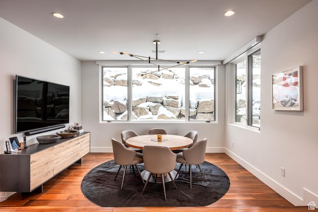 2908 W Deer Pointe Dr, Heber City, UT 84032 - dining room featuring recessed lighting, baseboards, and wood finished floors