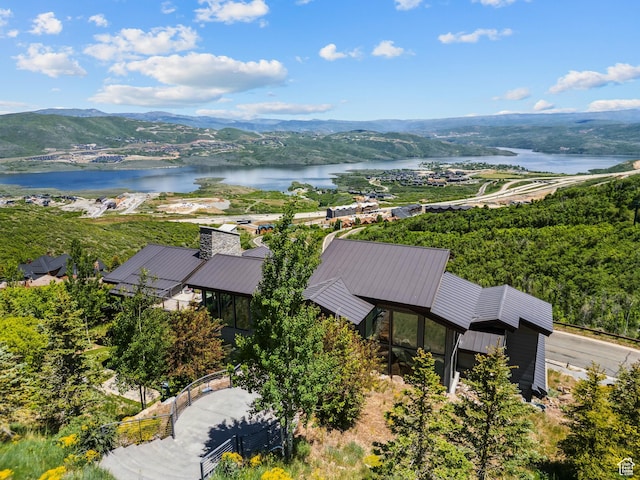 2908 W Deer Pointe Dr, Heber City, UT 84032 - bird's eye view of a water and mountain view and a forest