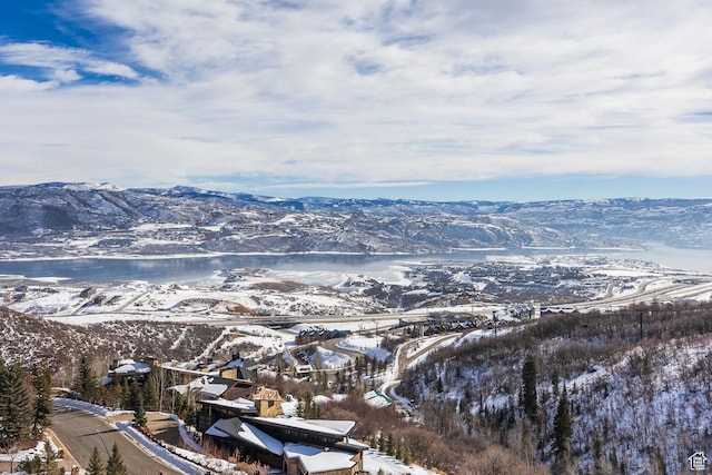 2908 W Deer Pointe Dr, Heber City, UT 84032 - snowy aerial view with a mountain view