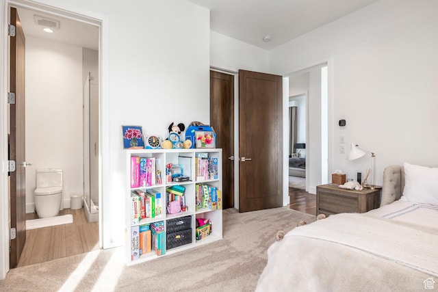2908 W Deer Pointe Dr, Heber City, UT 84032 - carpeted bedroom with ensuite bath and visible vents