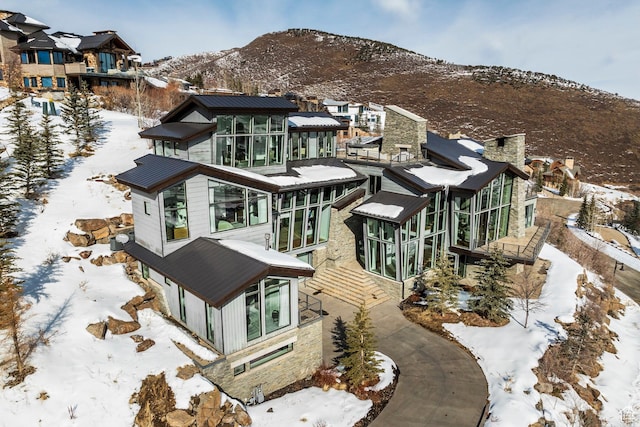 2908 W Deer Pointe Dr, Heber City, UT 84032 - exterior space featuring a sunroom and a mountain view