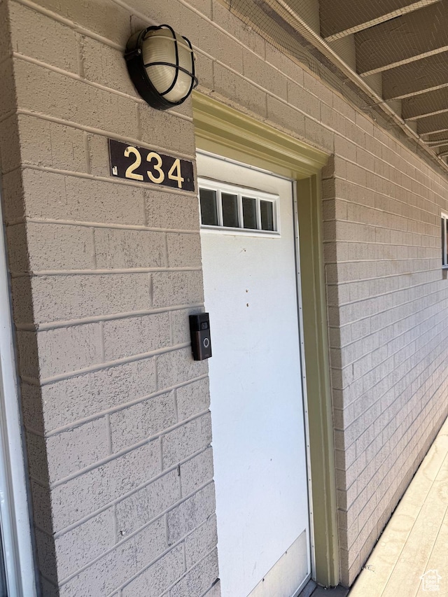 view of exterior entry
