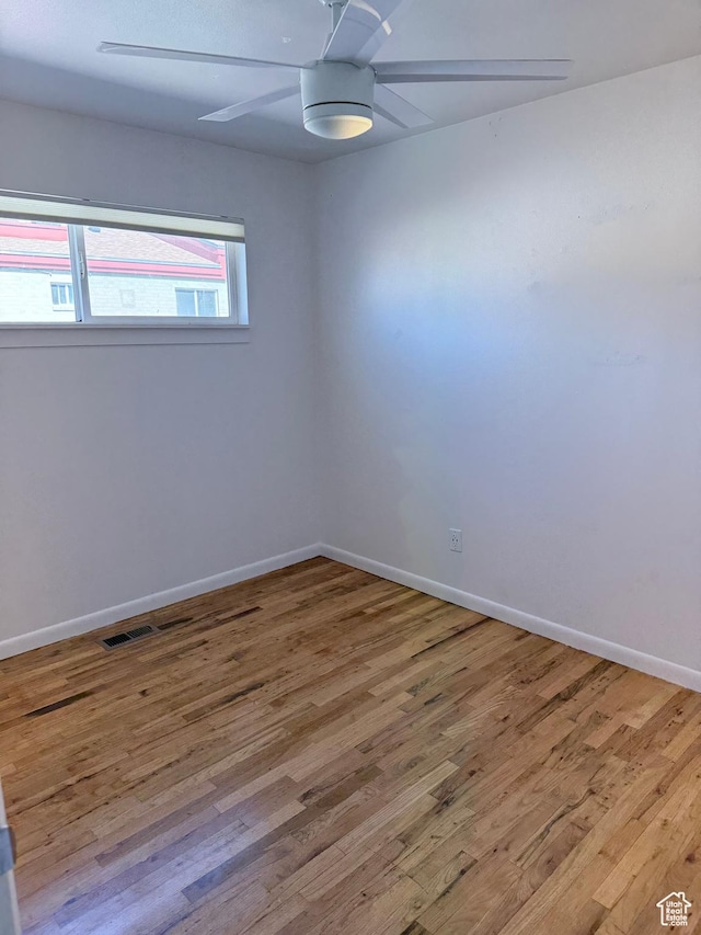 650 N 300 W Unit 234, Salt Lake City, UT 84103 - spare room with a ceiling fan, visible vents, baseboards, and wood finished floors