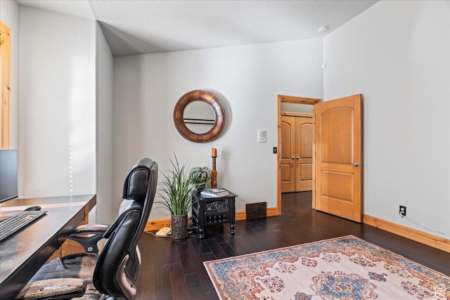 3594 E 3800 S, Salt Lake City, UT 84109 - office area featuring baseboards and hardwood / wood-style floors