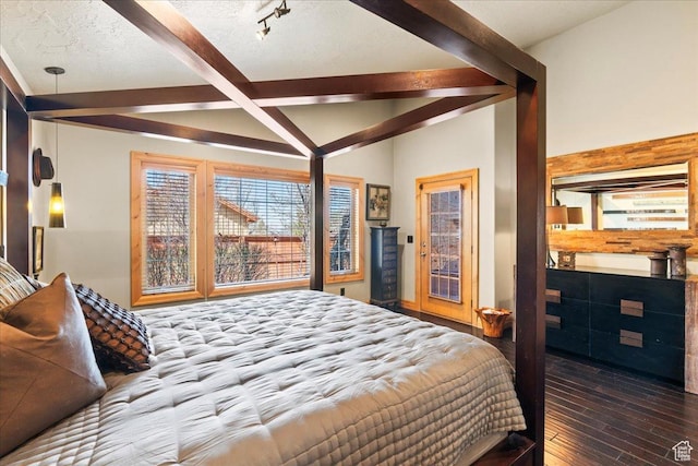3594 E 3800 S, Salt Lake City, UT 84109 - bedroom with beam ceiling and hardwood / wood-style floors