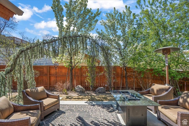 3594 E 3800 S, Salt Lake City, UT 84109 - view of patio featuring an outdoor fire pit and fence