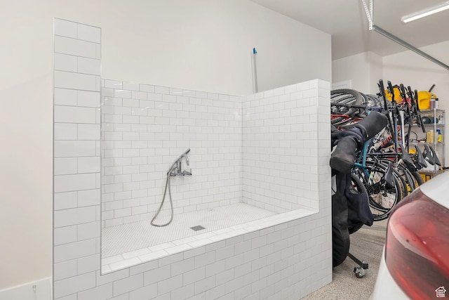 775 W 1300 S, Hurricane, UT 84737 - full bath with a tile shower, speckled floor, and a walk in closet