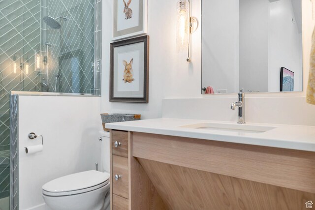 775 W 1300 S, Hurricane, UT 84737 - full bathroom featuring a walk in shower, vanity, and toilet