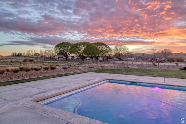 775 W 1300 S, Hurricane, UT 84737 - pool at dusk with an outdoor pool and fence