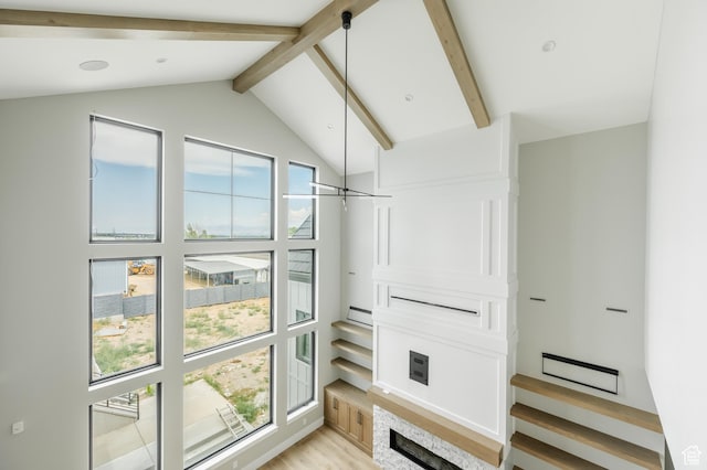 131 S Meadow Dr Unit 20, Springville, UT 84663 - interior space with wood finished floors and beam ceiling
