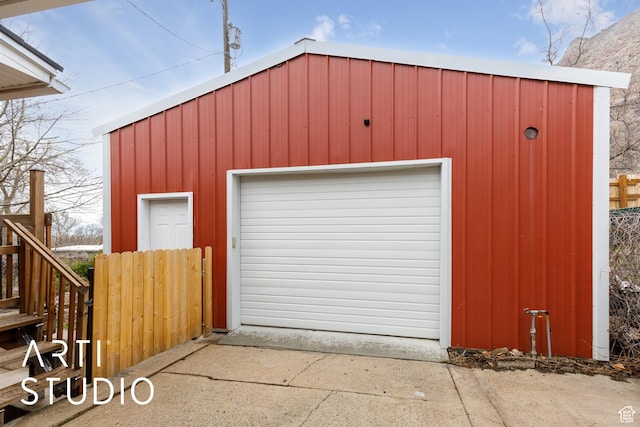 1454 E Harrop St, Ogden, UT 84404 - detached garage featuring fence