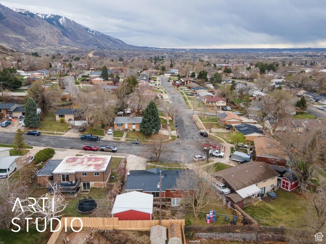 1454 E Harrop St, Ogden, UT 84404 - aerial view featuring a mountain view and a residential view