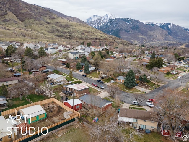 1454 E Harrop St, Ogden, UT 84404 - drone / aerial view with a mountain view and a residential view
