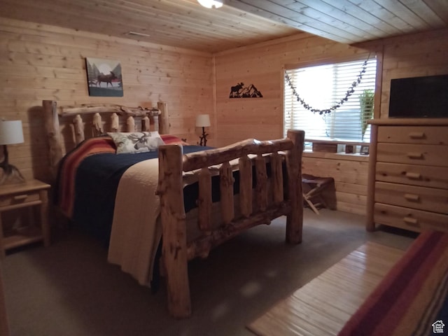2204 S Timber Lakes Dr S Unit 945, Heber City, UT 84032 - bedroom with wood ceiling and wooden walls