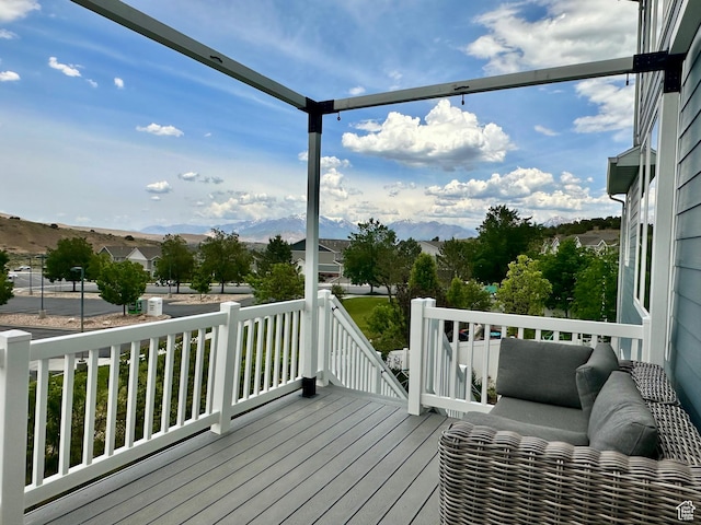 2685 E White Birch Dr, Eagle Mountain, UT 84005 - deck featuring a mountain view