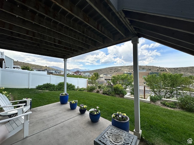 2685 E White Birch Dr, Eagle Mountain, UT 84005 - view of patio featuring a mountain view