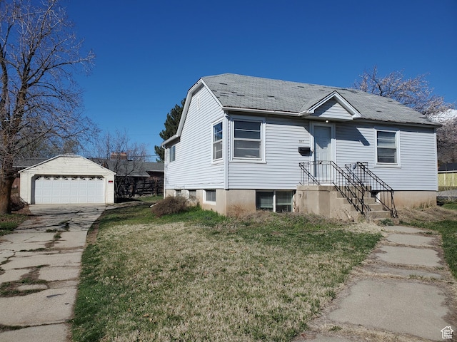 397 E 200 N, Kaysville, UT 84037 - bungalow-style house featuring a garage, an outdoor structure, and a front yard