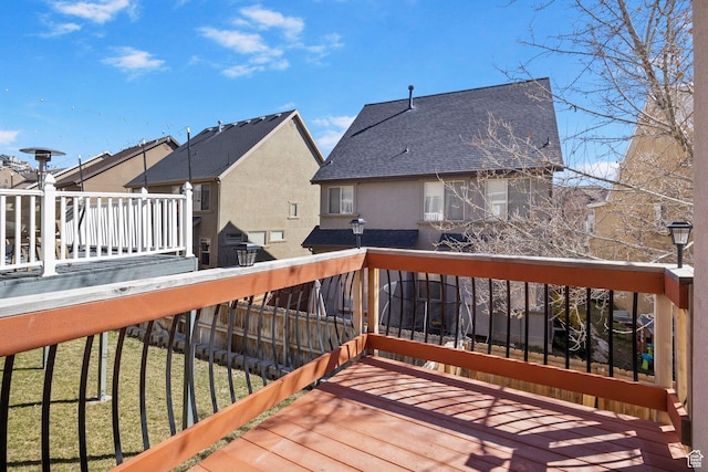deck featuring a residential view