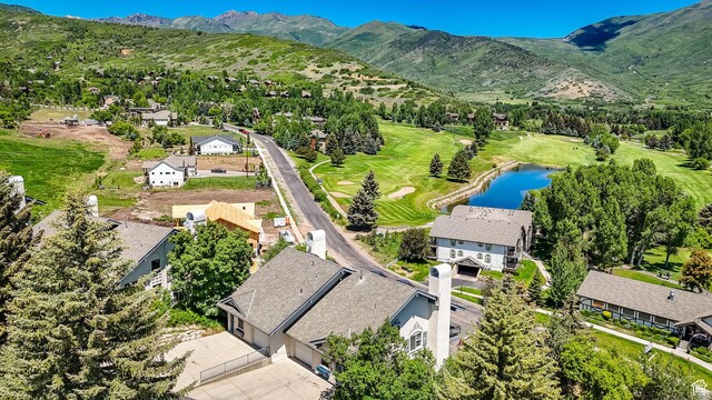 882 Schneitter Cir, Midway, UT 84049 - aerial perspective of suburban area featuring a water and mountain view and a golf club