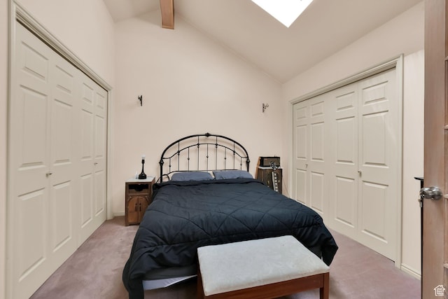 882 Schneitter Cir, Midway, UT 84049 - bedroom with light colored carpet, a closet, and a skylight