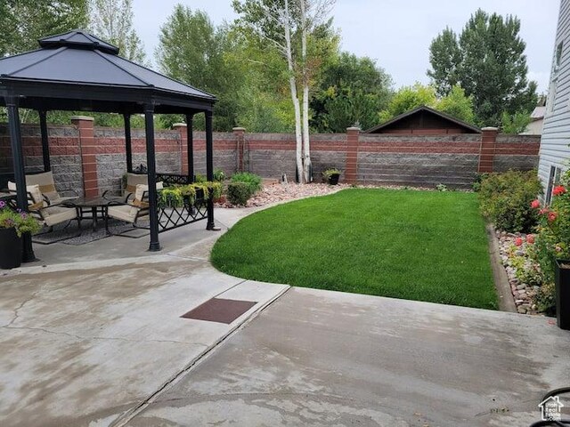 414 S 3130 W, Vernal, UT 84078 - view of yard with a gazebo, a patio area, and fence private yard
