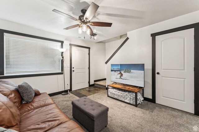 483 N 2650 W Unit 6, Tremonton, UT 84337 - living room with baseboards and a ceiling fan