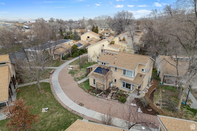 drone / aerial view featuring a residential view