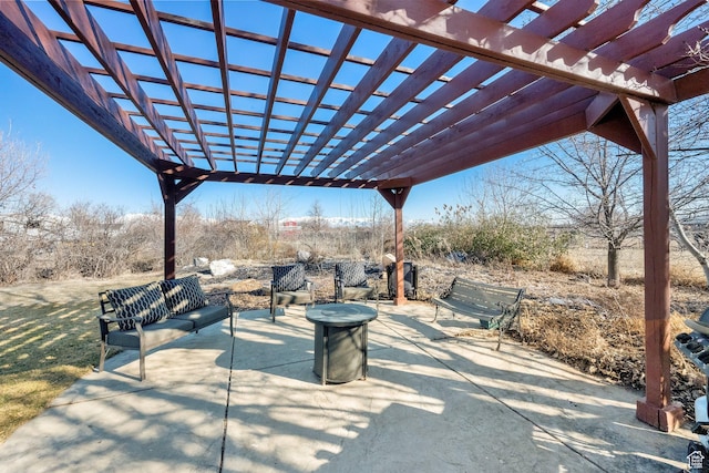 view of patio / terrace with a pergola