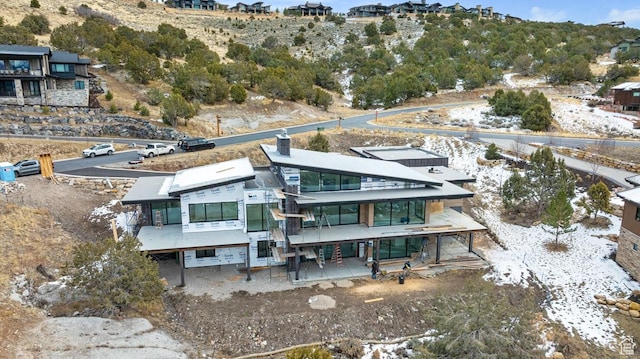 2220 E Flat Top Mountain Dr, Heber City, UT 84032 - back of property with a chimney