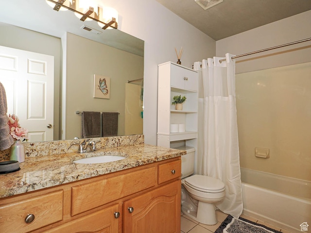 3745 S 700 E Unit 104, Millcreek, UT 84106 - bathroom featuring visible vents, toilet, tile patterned flooring, and vanity