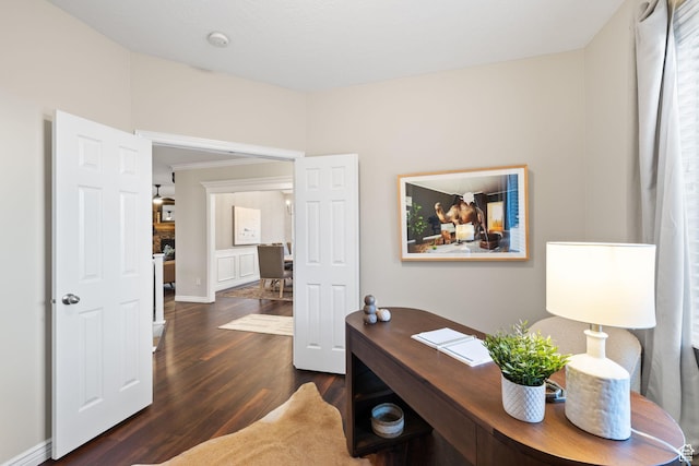 6208 W Bull River Rd, Highland, UT 84003 - office featuring dark wood-style floors