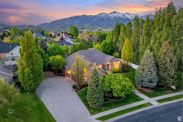 6208 W Bull River Rd, Highland, UT 84003 - aerial view of residential area featuring mountains